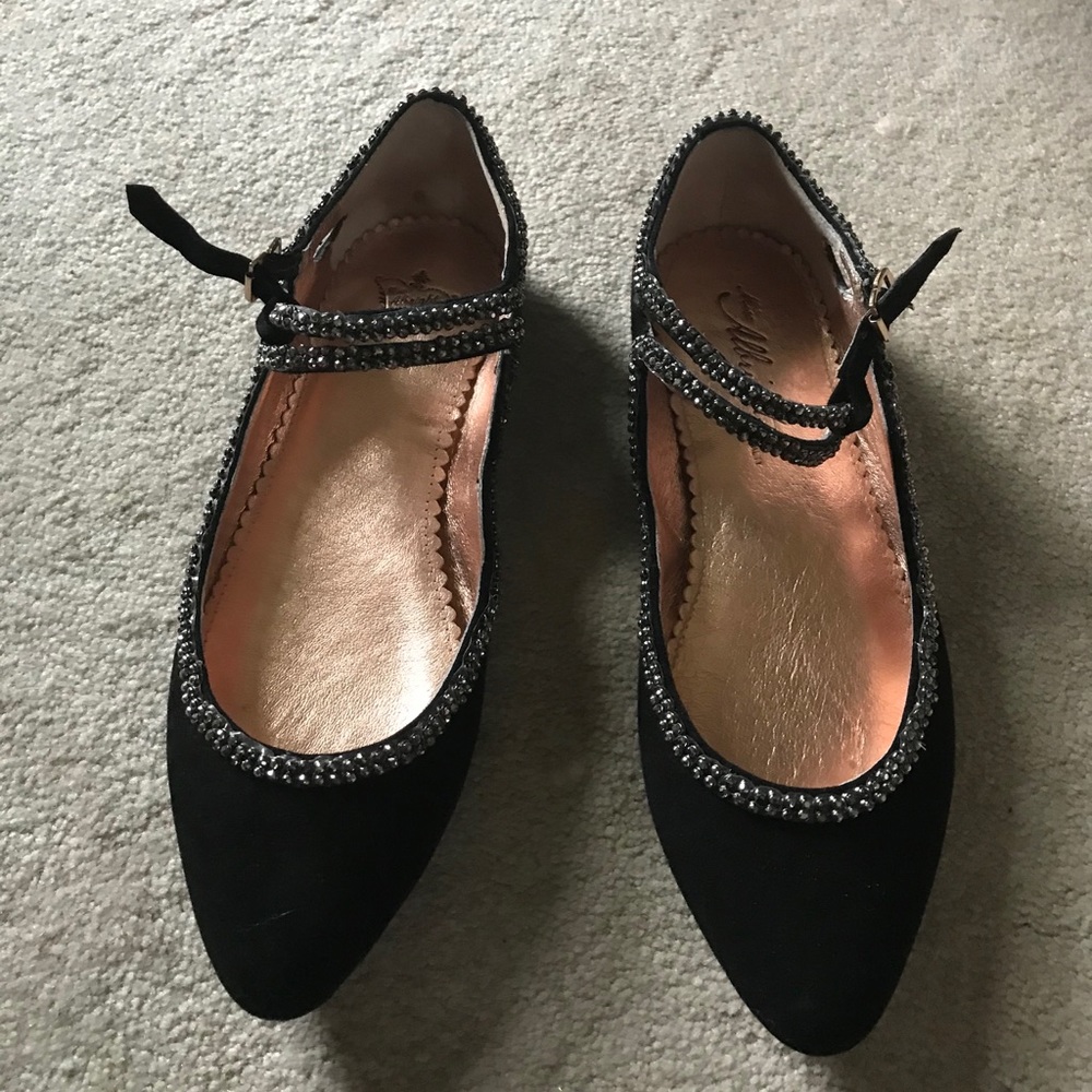 Anthropologie Miss Albright jeweled flats size 7.5